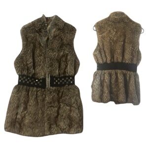 Gianni Bini vintage Faux Fur Vest size SMALL